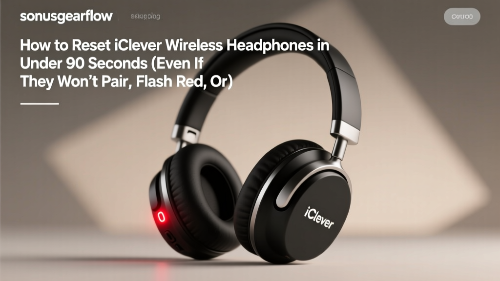 How to Reset iClever Wireless Headphones in Under 90 Seconds (Even If They Won’t Pair, Flash Red, or Won’t Power On — No Tech Skills Needed)