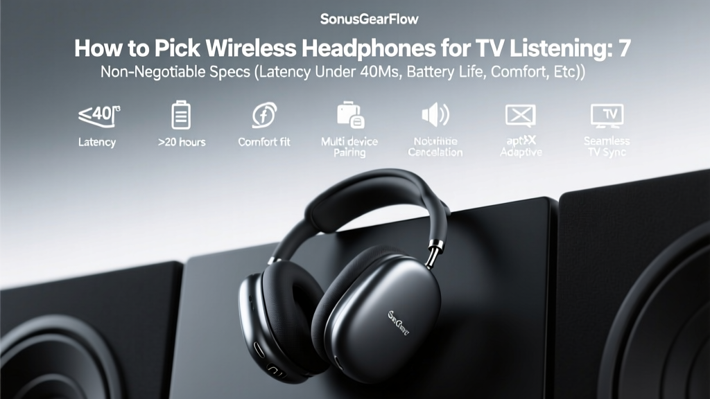How to Pick Wireless Headphones for TV Listening: 7 Non-Negotiable Specs (Latency Under 40ms, Battery Life Over 20 Hours, & Why Bluetooth 5.3 Beats AptX Low Latency in Real Homes)