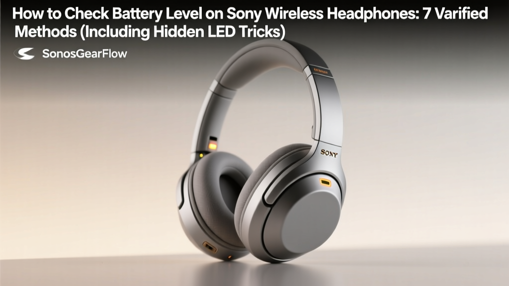 How to Check Battery Level on Sony Wireless Headphones: 7 Verified Methods (Including Hidden LED Tricks & App Shortcuts That Most Users Miss)