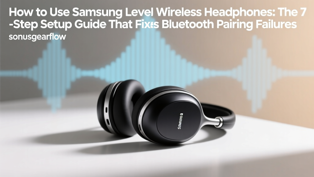 How to Use Samsung Level Wireless Headphones: The 7-Step Setup Guide That Fixes Bluetooth Pairing Failures, Battery Anxiety, and Sound Dropouts (No Tech Support Needed)