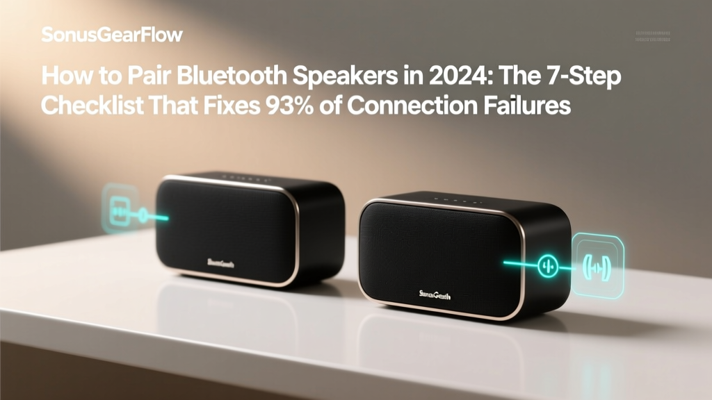 How to Pair Bluetooth Speakers in 2024: The 7-Step Checklist That Fixes 93% of Connection Failures (No Tech Degree Required)
