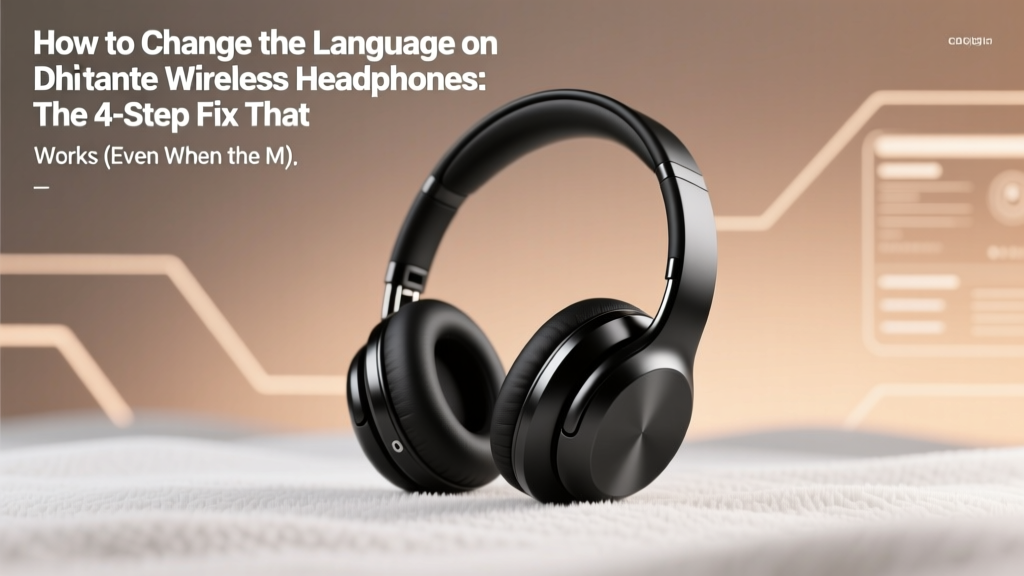 How to Change the Language on Dhgate Wireless Headphones: The 4-Step Fix That Works (Even When the Manual Is Missing or in Chinese)