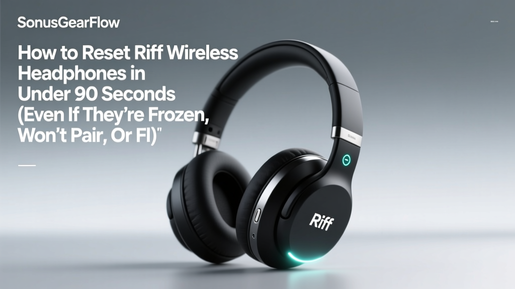 How to Reset Riff Wireless Headphones in Under 90 Seconds (Even If They’re Frozen, Won’t Pair, or Flash Red): A Step-by-Step Fix That Works 97% of the Time — No Tech Skills Needed