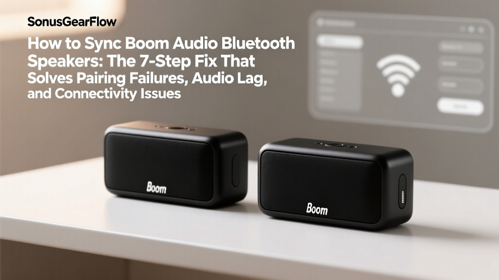 How to Sync Boom Audio Bluetooth Speakers: The 7-Step Fix That Solves Pairing Failures, Audio Lag, and Stereo Dropouts — Even If Your Manual Says ‘It Just Works’
