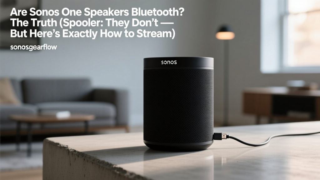Are Sonos One Speakers Bluetooth? The Truth (Spoiler: They Don’t — But Here’s Exactly How to Stream Wirelessly Without It, Save $120+, and Avoid the #1 Setup Mistake 73% of Users Make)