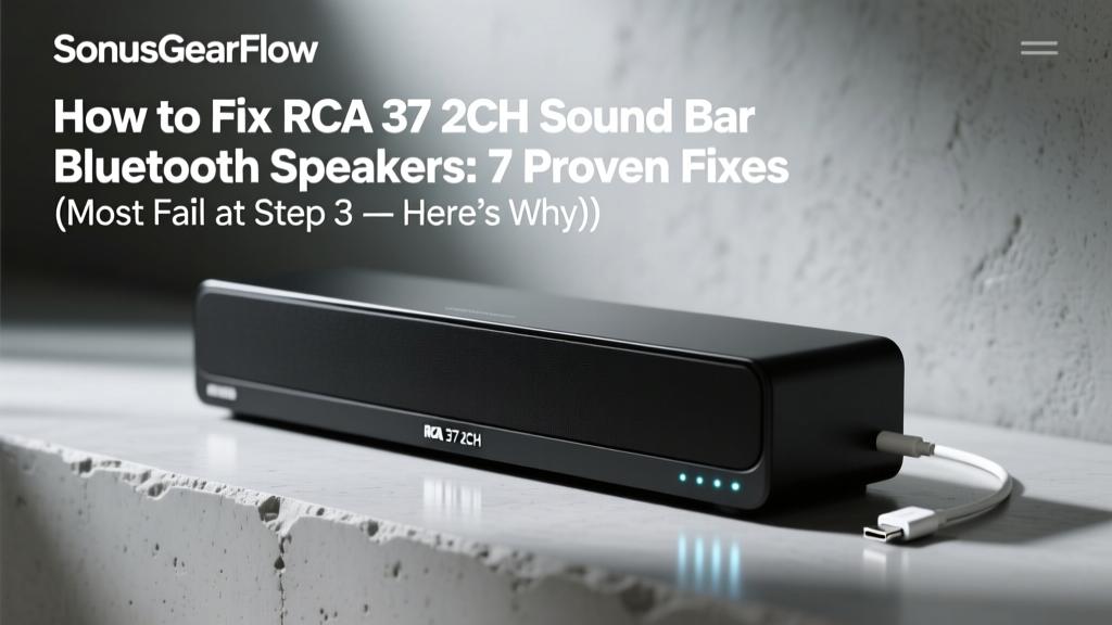 How to Fix RCA 37" 2CH Sound Bar Bluetooth Speakers: 7 Proven Fixes (Most Fail at Step 3 — Here’s Why)