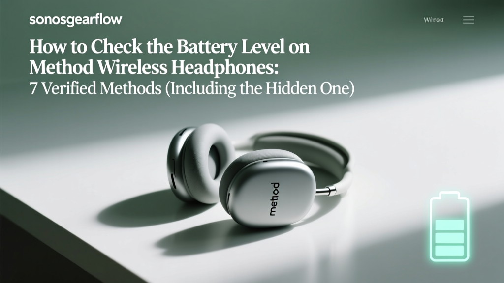 How to Check the Battery Level on Method Wireless Headphones: 7 Verified Methods (Including the Hidden LED Trick Most Users Miss — and Why Relying on App Notifications Alone Is Risky)