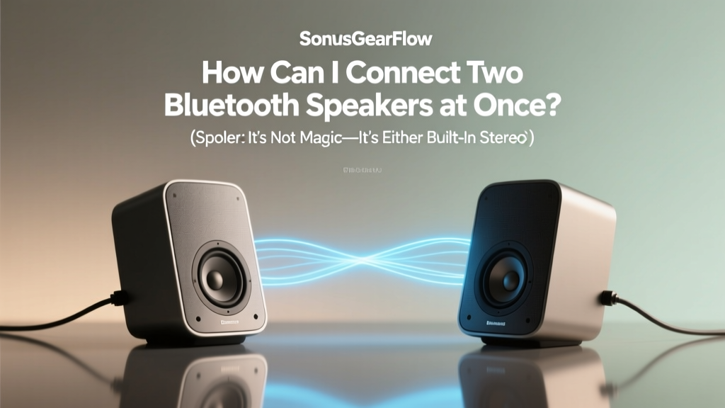 How Can I Connect Two Bluetooth Speakers at Once? (Spoiler: It’s Not Magic—It’s Either Built-In Stereo Pairing, Third-Party Apps, or a Wired Bridge—Here’s Exactly Which Method Works in 2024 Without Lag, Dropouts, or $200 Adapters)