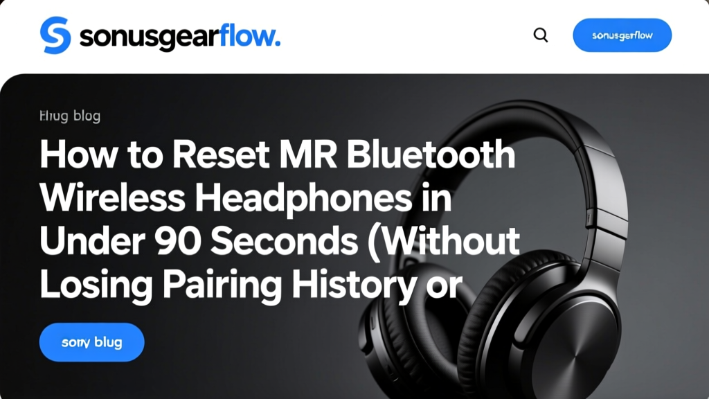 How to Reset MR Bluetooth Wireless Headphones in Under 90 Seconds (Without Losing Pairing History or Battery Calibration)