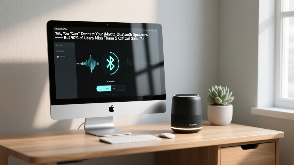 Yes, You *Can* Connect Your iMac to Bluetooth Speakers — But 90% of Users Miss These 5 Critical Setup Steps (and Why Your Sound Keeps Cutting Out)