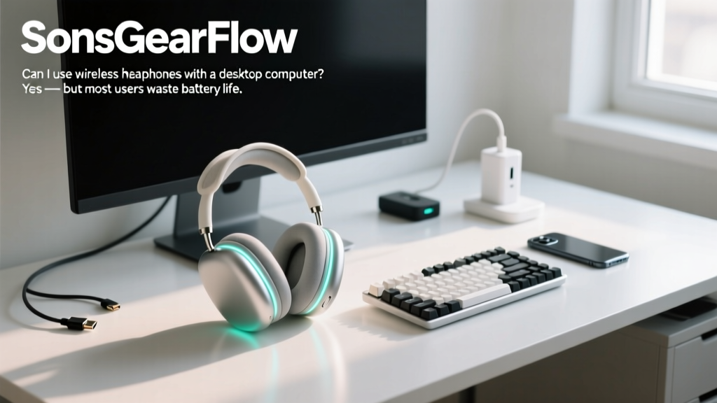 Can I use wireless headphones with a desktop computer? Yes — but most users waste battery life, suffer lag, or get zero mic support because they skip these 4 critical setup steps (and no, Bluetooth isn’t always the best choice)