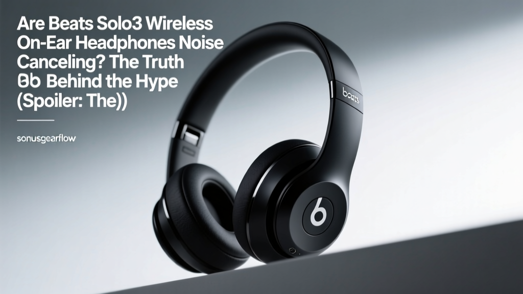 Are Beats Solo3 Wireless On-Ear Headphones Noise Cancelling? The Truth Behind the Hype (Spoiler: They’re Not — But Here’s Exactly What They *Do* Block & How to Fix the Gap)