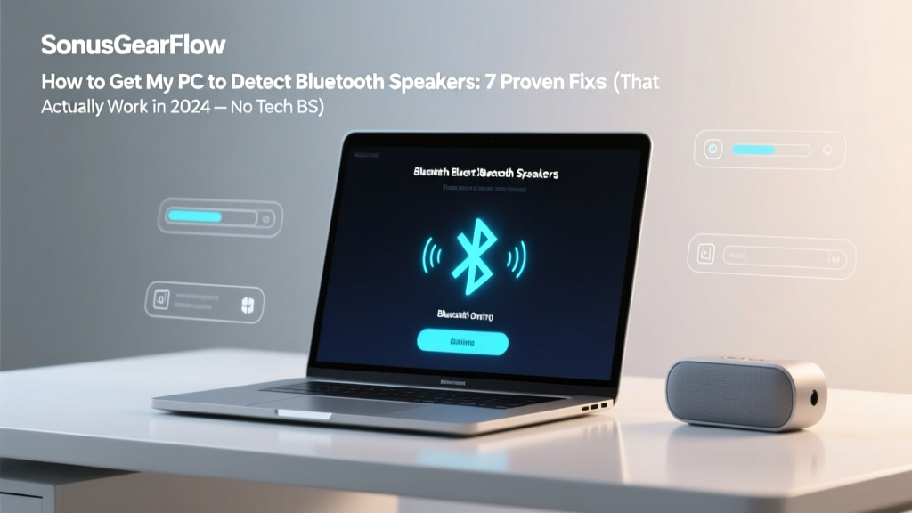 How to Get My PC to Detect Bluetooth Speakers: 7 Proven Fixes (That Actually Work in 2024 — No Tech Degree Required)