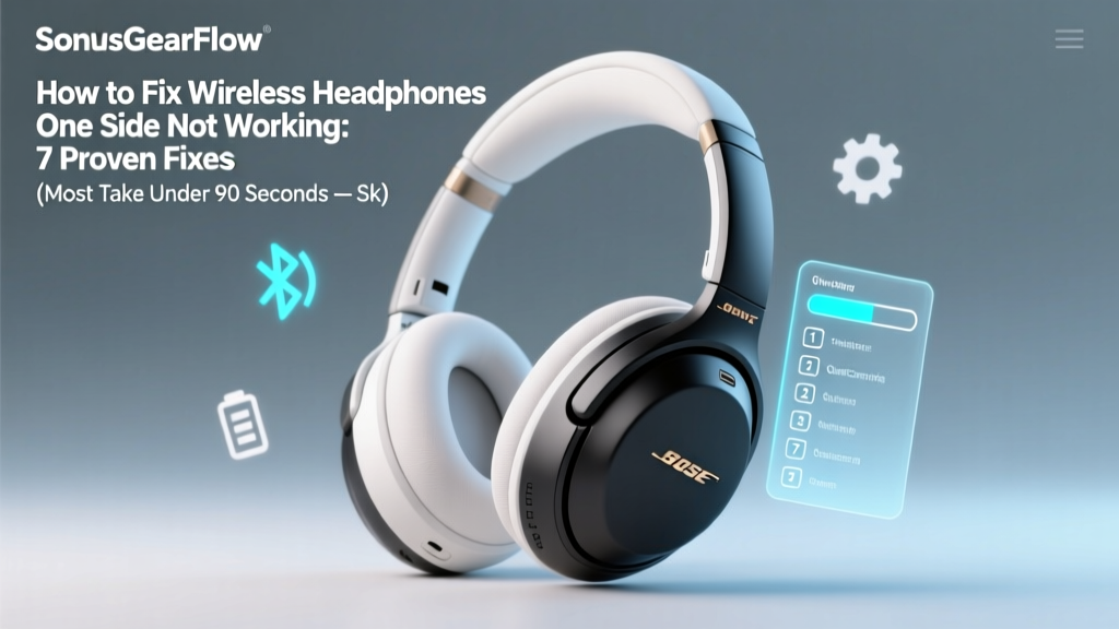 How to Fix Wireless Headphones One Side Not Working: 7 Proven Fixes (Most Take Under 90 Seconds — Skip the $120 Replacement)