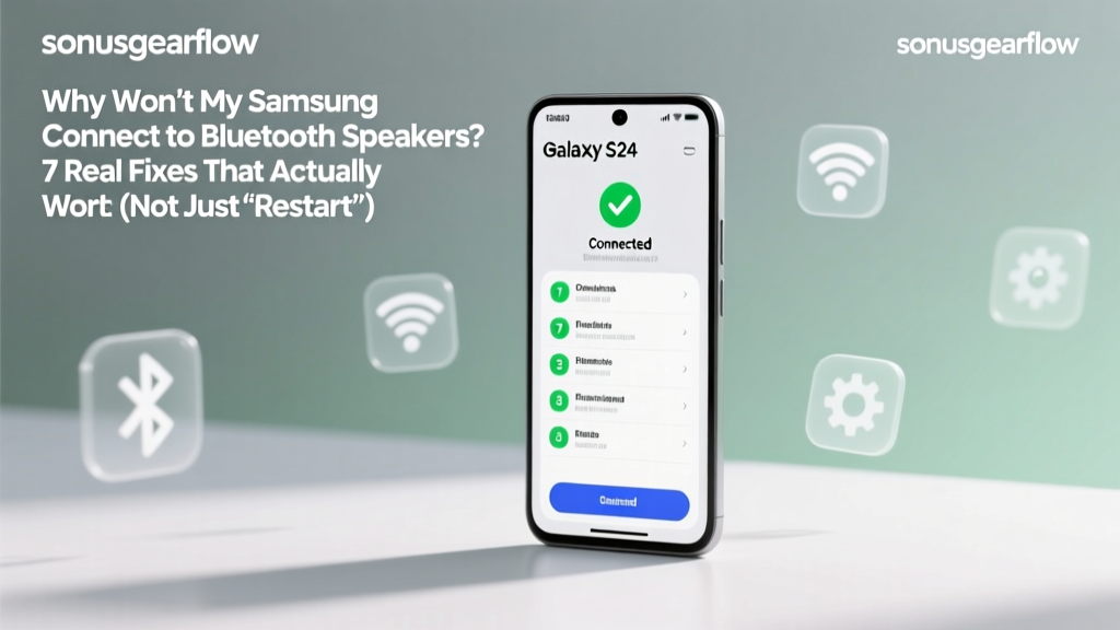 Why Won’t My Samsung Connect to Bluetooth Speakers? 7 Real Fixes That Actually Work (Not Just ‘Restart It’) — Tested on Galaxy S23, Z Fold5, and A-Series in 2024