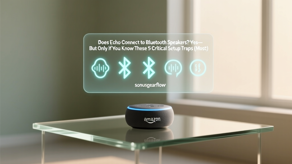 Does Echo Connect to Bluetooth Speakers? Yes—But Only If You Know These 5 Critical Setup Traps (Most Users Miss #3)