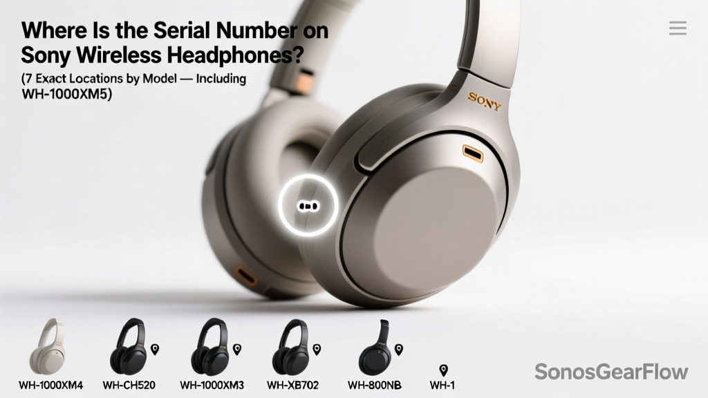 Where Is the Serial Number on Sony Wireless Headphones? (7 Exact Locations by Model — Including WH-1000XM5, LinkBuds, and WF-1000XM5 That Most Users Miss)