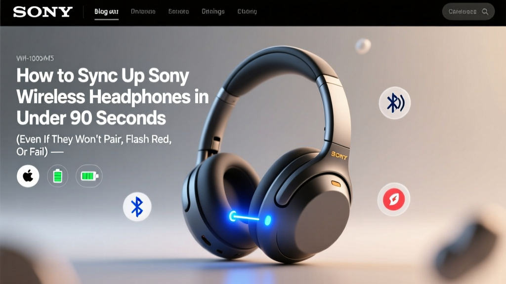 How to Sync Up Sony Wireless Headphones in Under 90 Seconds (Even If They Won’t Pair, Flash Red, or Disconnect Mid-Call — Step-by-Step Fix for Every Model from WH-1000XM5 to LinkBuds S)