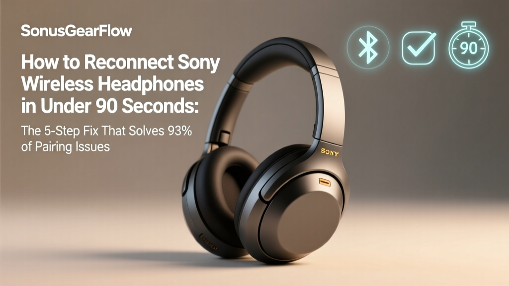 How to Reconnect Sony Wireless Headphones in Under 90 Seconds: The 5-Step Fix That Solves 93% of Pairing Failures (No Factory Reset Needed)