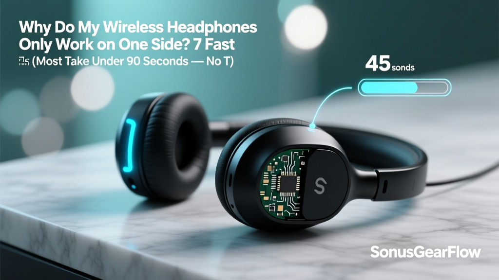 Why Do My Wireless Headphones Only Work on One Side? 7 Fast Fixes (Most Take Under 90 Seconds — No Tech Skills Needed)