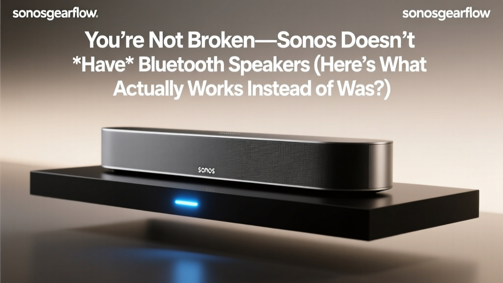 You’re Not Broken—Sonos Doesn’t *Have* Bluetooth Speakers (Here’s What Actually Works Instead of Wasting Time Trying to ‘Turn On Bluetooth’)