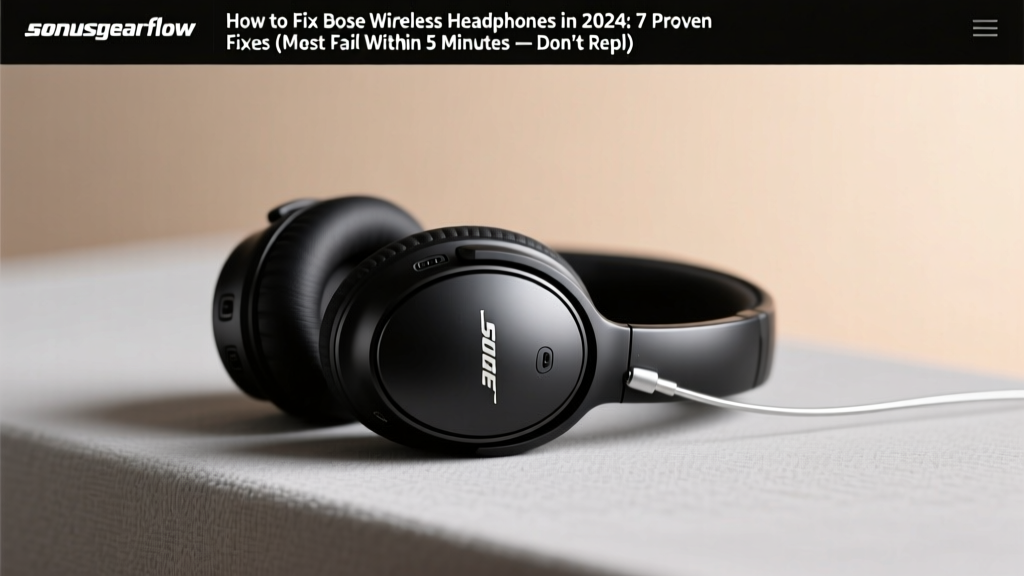 How to Fix Bose Wireless Headphones in 2024: 7 Proven Fixes (Most Fail Within 5 Minutes — Don’t Replace Yet!)