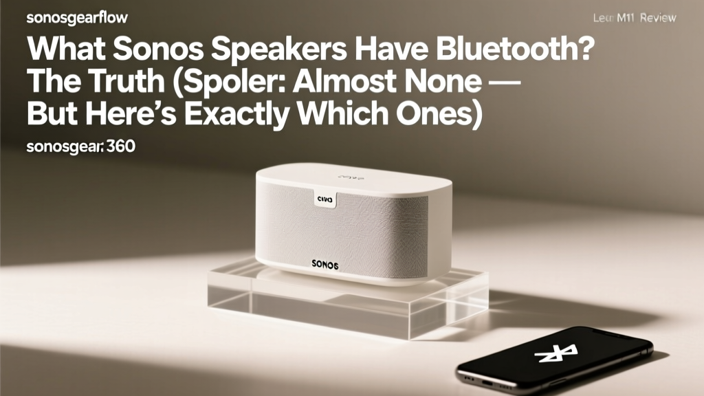What Sonos Speakers Have Bluetooth? The Truth (Spoiler: Almost None — But Here’s Exactly Which Ones Do, Why It Matters, and What to Do If You Need Wireless Flexibility Without Sacrificing Sound Quality)