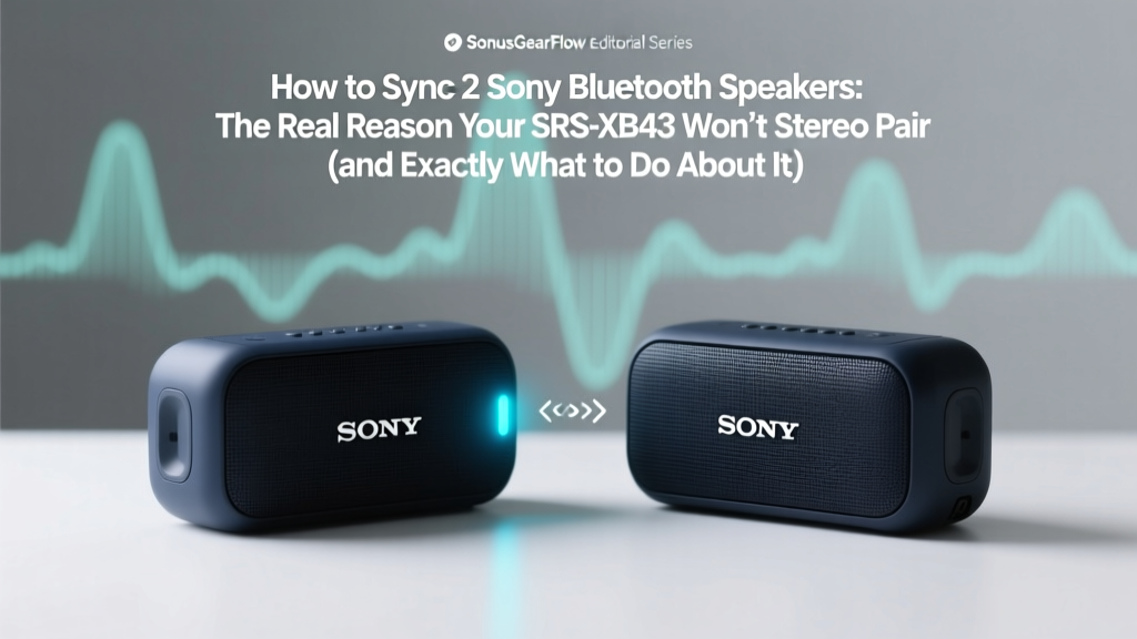 How to Sync 2 Sony Bluetooth Speakers: The Real Reason Your SRS-XB43 Won’t Stereo Pair (and Exactly What to Do Instead of Resetting 7 Times)