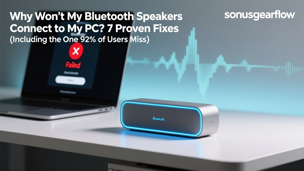 Why Won’t My Bluetooth Speakers Connect to My PC? 7 Proven Fixes (Including the One 92% of Users Miss in Windows Settings)