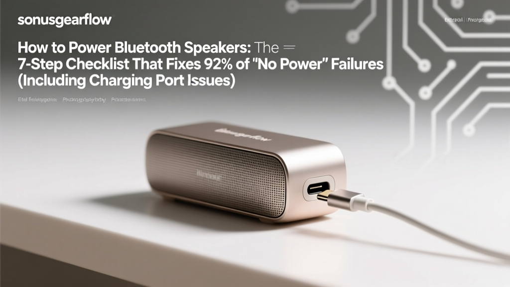 How to Power Bluetooth Speakers: The 7-Step Checklist That Fixes 92% of 'No Power' Failures (Including Hidden USB-C Charging Traps & Battery Lifespan Killers You’re Ignoring)