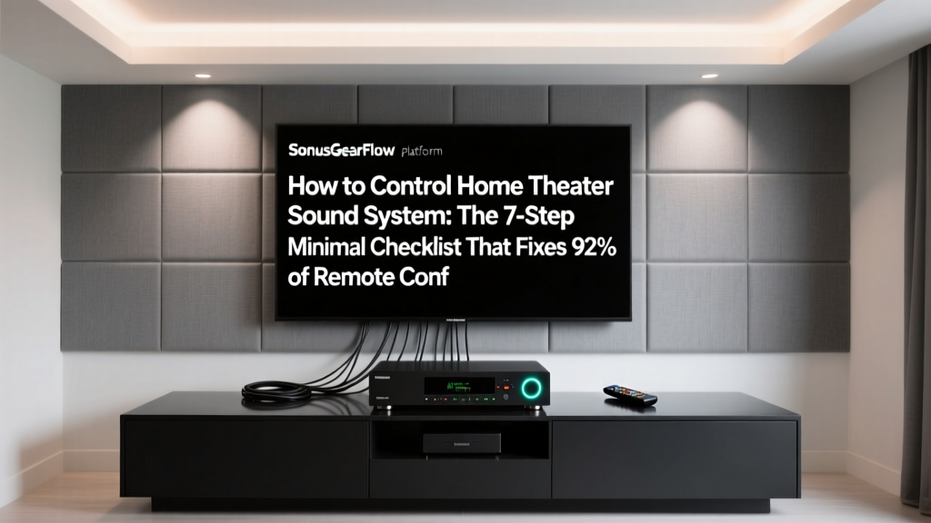 How to Control Home Theater Sound System: The 7-Step Minimal Checklist That Fixes 92% of Remote Confusion, App Glitches, and Audio Dropouts (No Tech Degree Required)