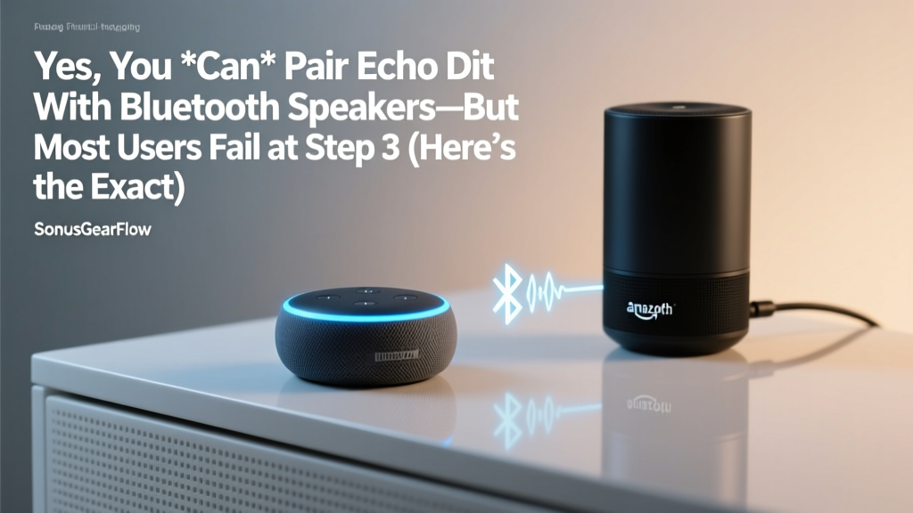 Yes, You *Can* Pair Echo Dot With Bluetooth Speakers—But Most Users Fail at Step 3 (Here’s the Exact Fix That Works Every Time)