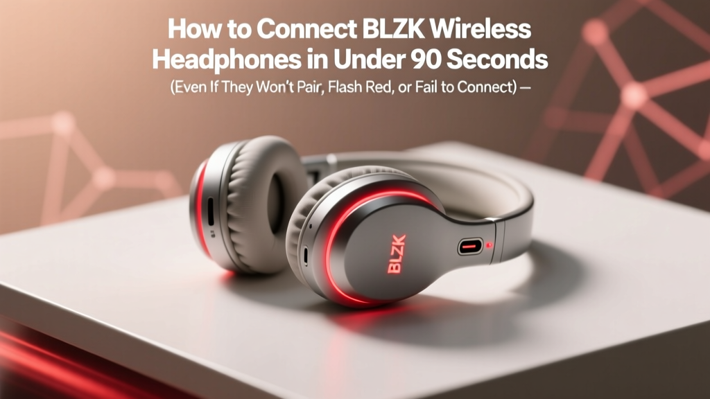 How to Connect BLZK Wireless Headphones in Under 90 Seconds (Even If They Won’t Pair, Flash Red, or Disappear from Bluetooth) — Step-by-Step Fix for Every Common Failure Mode