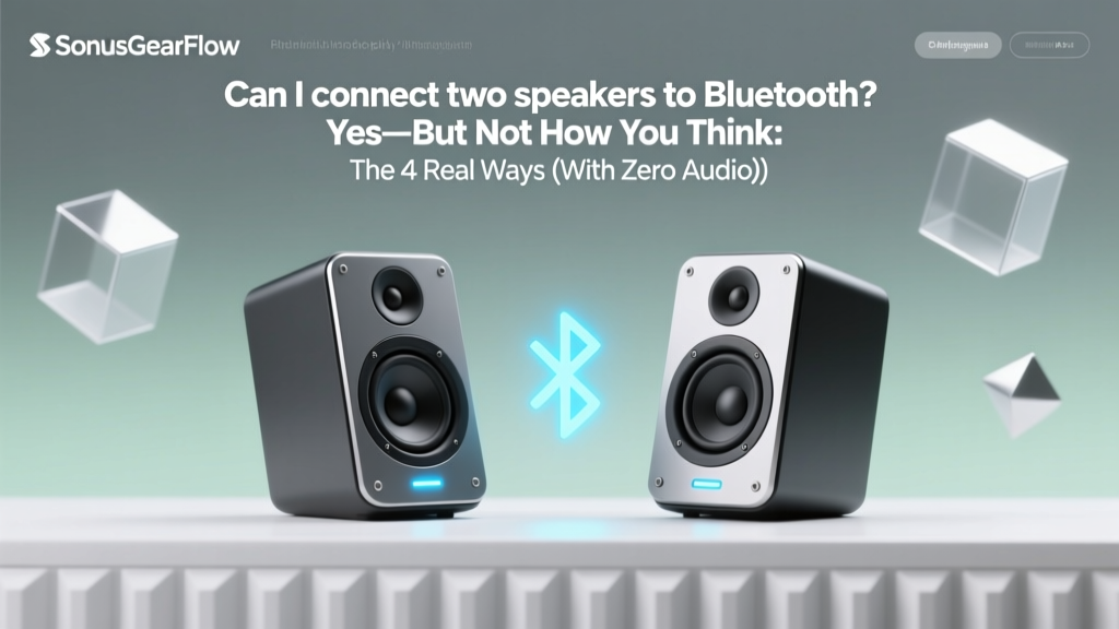 Can I connect two speakers to Bluetooth? Yes—But Not How You Think: The 4 Real Ways (With Zero Audio Lag, No Extra Apps, and Full Stereo Sync)