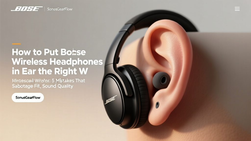 How to Put Bose Wireless Headphones in Ear the Right Way: 5 Mistakes That Sabotage Fit, Sound Quality, and Battery Life (And How to Fix Them in Under 60 Seconds)