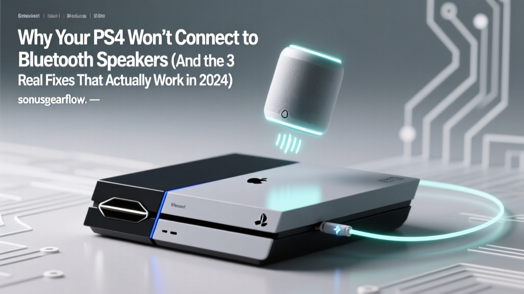 Why Your PS4 Won’t Connect to Bluetooth Speakers (And the 3 Real Fixes That Actually Work in 2024 — No Dongles, No Jailbreaks, Just Verified Steps)