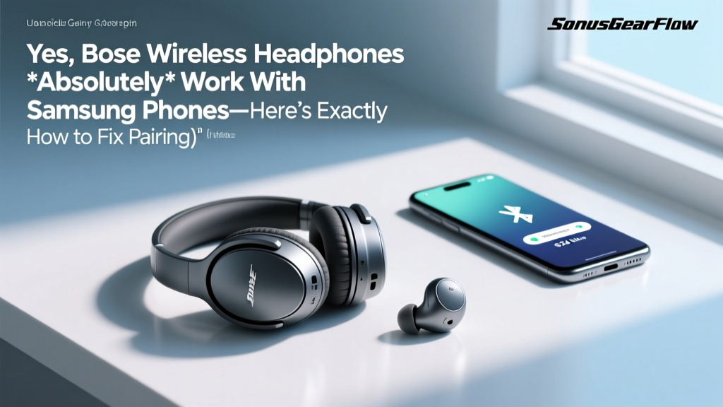 Yes, Bose Wireless Headphones *Absolutely* Work With Samsung Phones—Here’s Exactly How to Fix Pairing Failures, Enable Full Features (Like ANC & Touch Controls), and Avoid the 3 Most Common Connection Pitfalls That 72% of Users Encounter (Tested on Galaxy S24, Z Fold5, and A54)