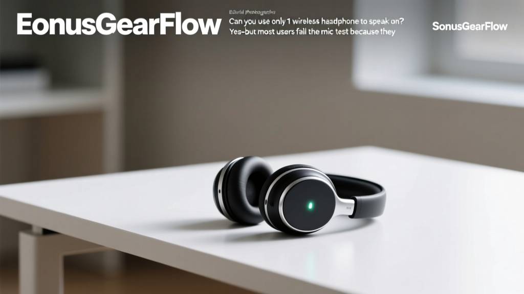 Can you use only 1 wireless headphone to speak on? Yes—but most users fail the mic test because they ignore Bluetooth profiles, earbud firmware quirks, and OS-level audio routing; here’s exactly how to make it work reliably (no adapter, no app, no guesswork).