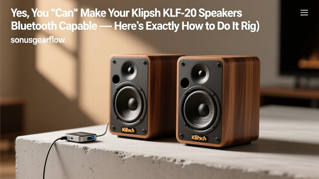 Yes, You *Can* Make Your Klipsch KLF-20 Speakers Bluetooth Capable — Here’s Exactly How to Do It Right (Without Damaging Vintage Drivers or Sacrificing Sound Quality)