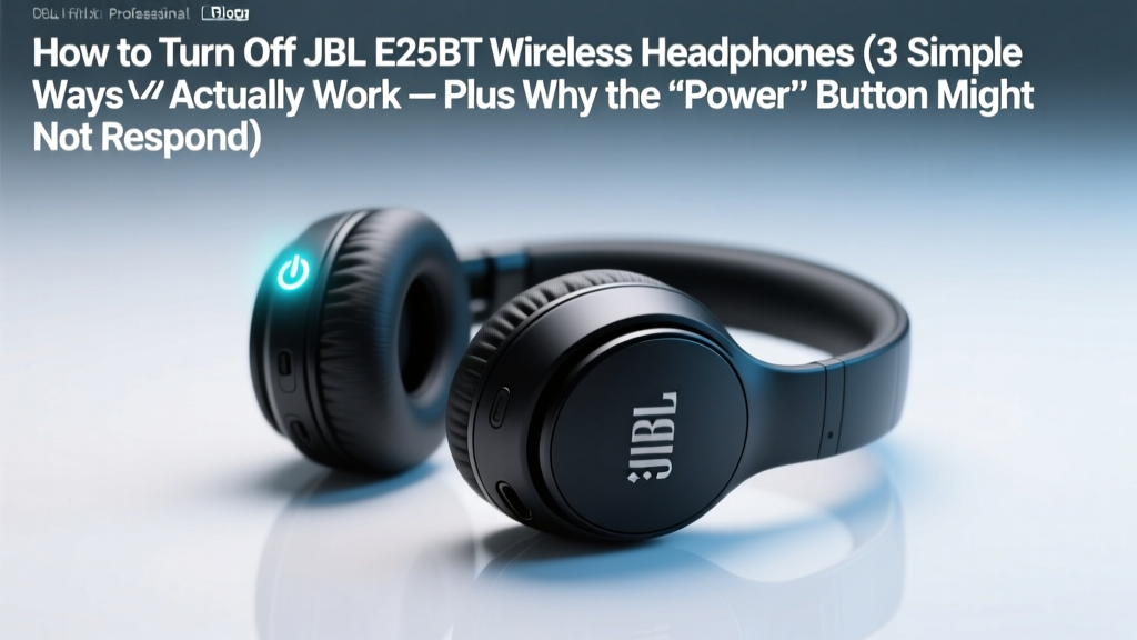 How to Turn Off JBL E25BT Wireless Headphones (3 Simple Ways That Actually Work — Plus Why the 'Power Button' Confusion Is Costing You Battery Life)