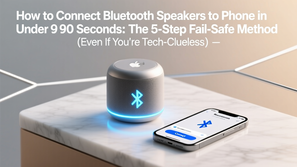 How to Connect Bluetooth Speakers to Phone in Under 90 Seconds: The 5-Step Fail-Safe Method (Even If You’ve Tried & Failed 3 Times)