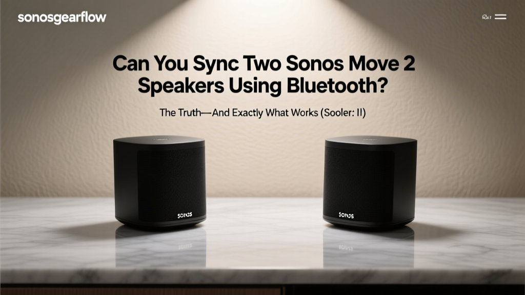 Can You Sync Two Sonos Move 2 Speakers Using Bluetooth? The Truth—And Exactly What Works (Spoiler: It’s Not Bluetooth, But Here’s the Seamless Alternative)