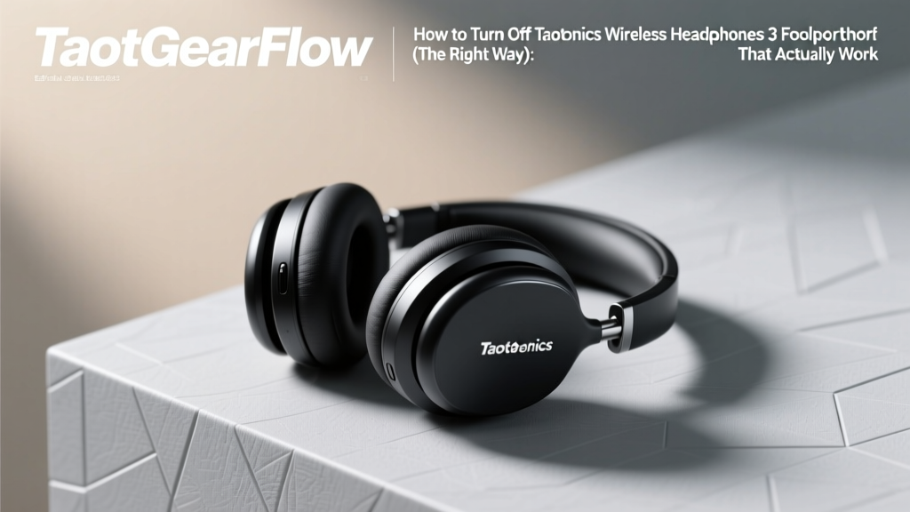 How to Turn Off Taotronics Wireless Headphones (The Right Way): 3 Foolproof Methods That Actually Work — Plus Why Holding the Power Button Too Long *Won’t* Reset Your Earbuds (And What Will)