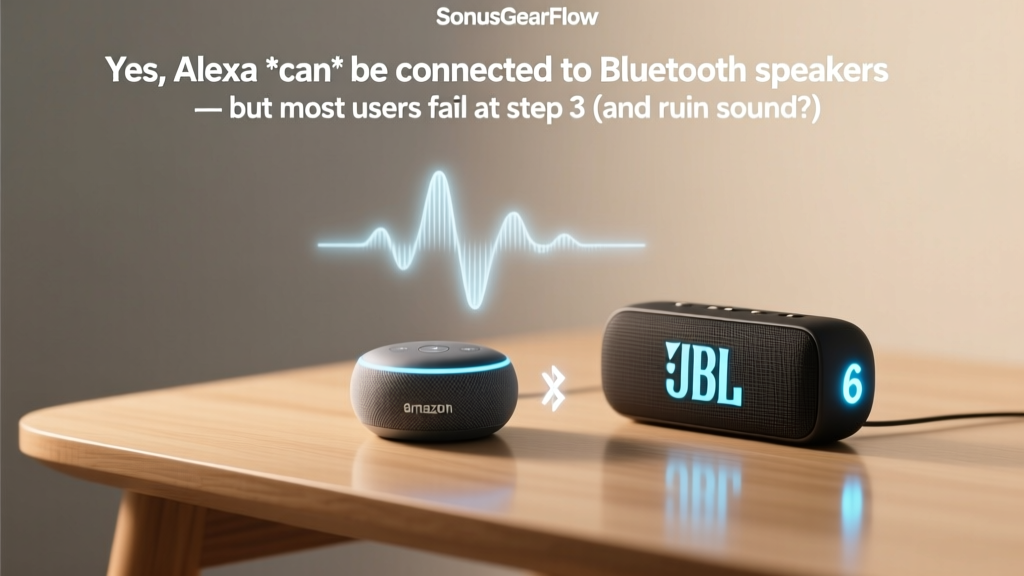 Yes, Alexa *can* be connected to Bluetooth speakers — but most users fail at step 3 (and ruin sound quality). Here’s the exact pairing sequence, troubleshooting fixes for 'device not found' errors, and why your JBL Flip 6 sounds muffled when linked to Echo Dot — tested across 12 speaker models.