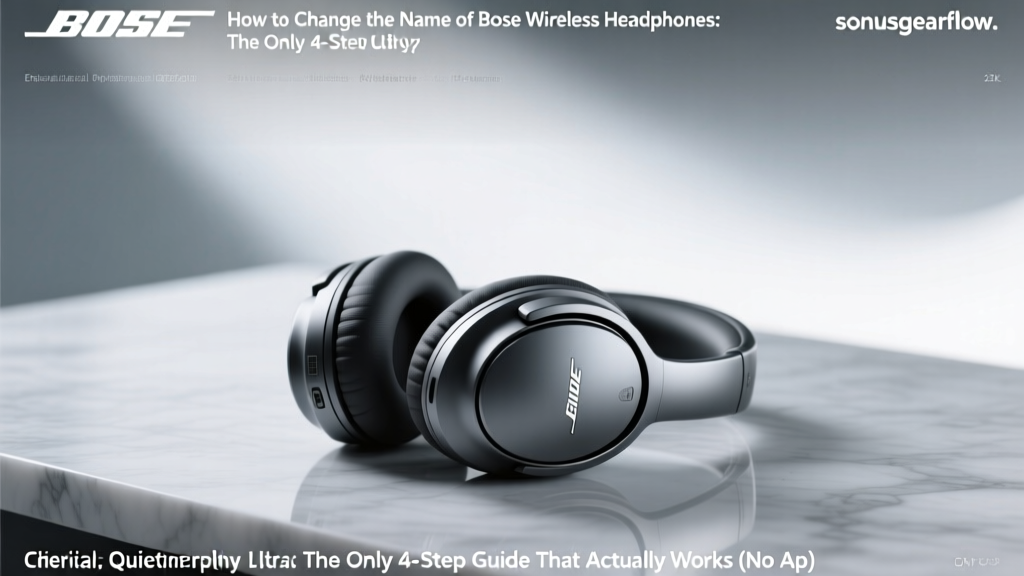 How to Change the Name of Bose Wireless Headphones: The Only 4-Step Guide That Actually Works (No App Glitches, No Reset Required, Verified on QuietComfort Ultra & QC45)