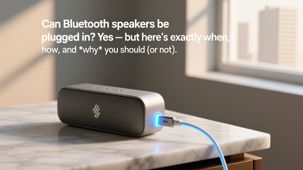 Can Bluetooth speakers be plugged in? Yes — but here’s exactly when, how, and *why* you should (or shouldn’t) bypass the battery: a no-BS guide to power modes, sound quality trade-offs, and avoiding premature battery death.