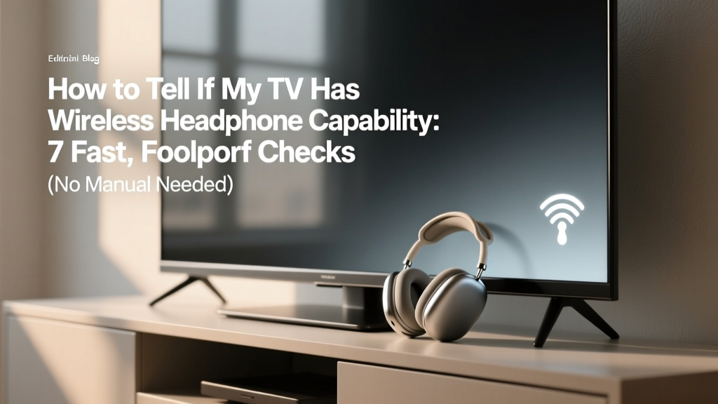 How to Tell If My TV Has Wireless Headphone Capability: 7 Fast, Foolproof Checks (No Manual Needed — Works Even If You Lost the Box!)
