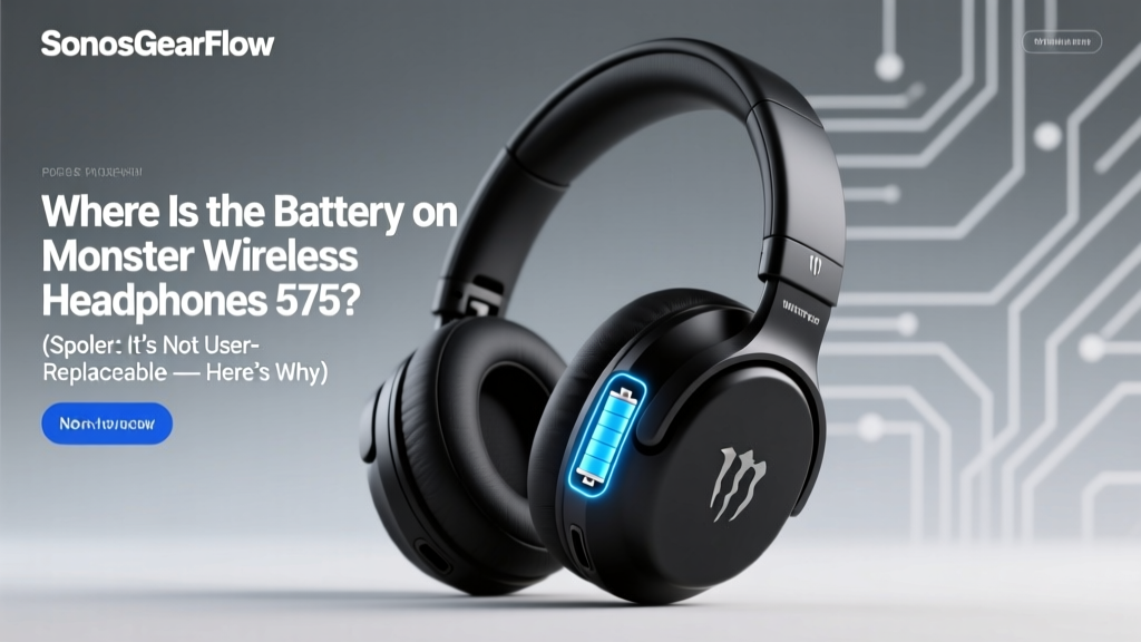 Where Is the Battery on Monster Wireless Headphones 575? (Spoiler: It’s Not User-Replaceable — Here’s What That *Actually* Means for Your Battery Life, Warranty, and Repair Options)