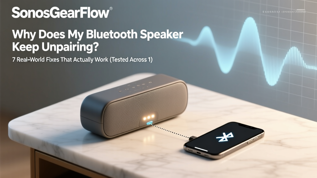 Why Does My Bluetooth Speaker Keep Unpairing? 7 Real-World Fixes That Actually Work (Tested Across 12 Brands & 3 OS Versions)