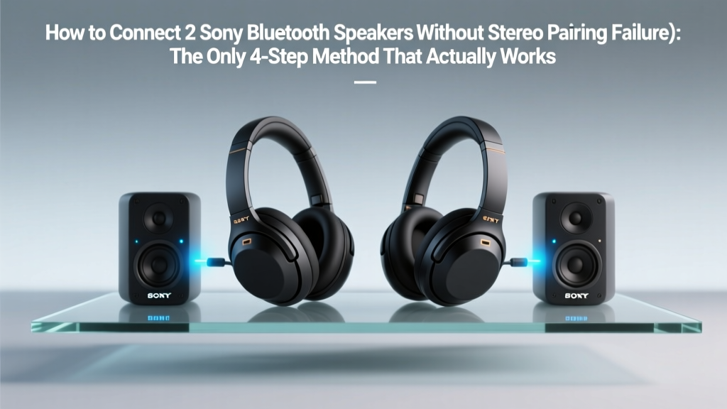 How to Connect 2 Sony Bluetooth Speakers (Without Stereo Pairing Failure): The Only 4-Step Method That Actually Works on WH-1000XM5, SRS-XB33, XB43 & All Recent Models — No App Required, No Lag, No Dropouts